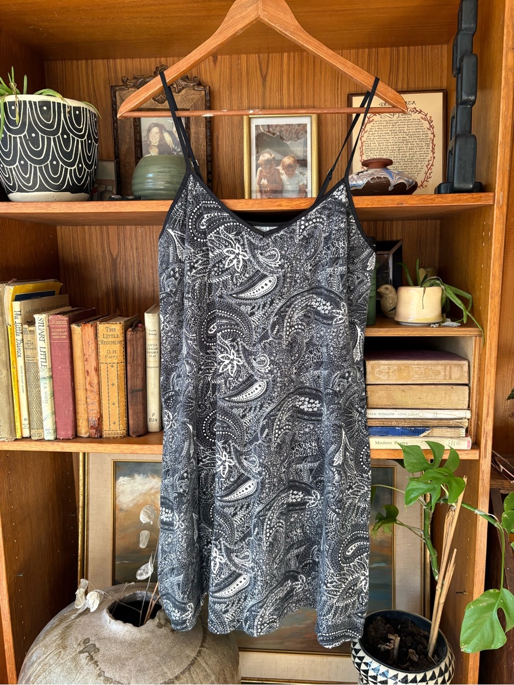 Lord & Taylor 100% Pima Cotton Paisley Cami Dress M